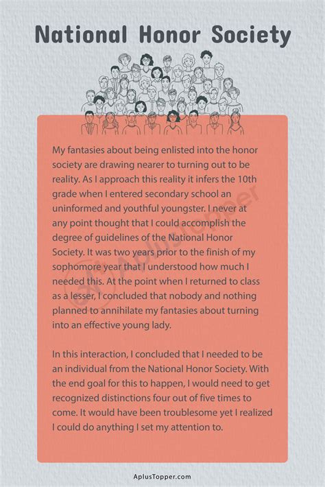 NJHS <b>Essay</b> Example. . National honor society character essay